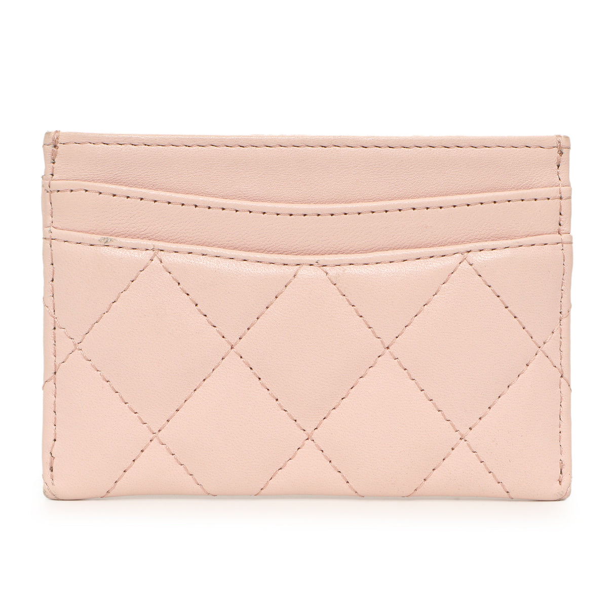 Chanel Pink Quilted Lambskin Card Holder Accessories Chanel