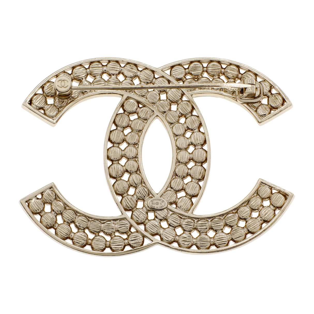 Chanel Black Crystal CC Brooch Accessories Chanel