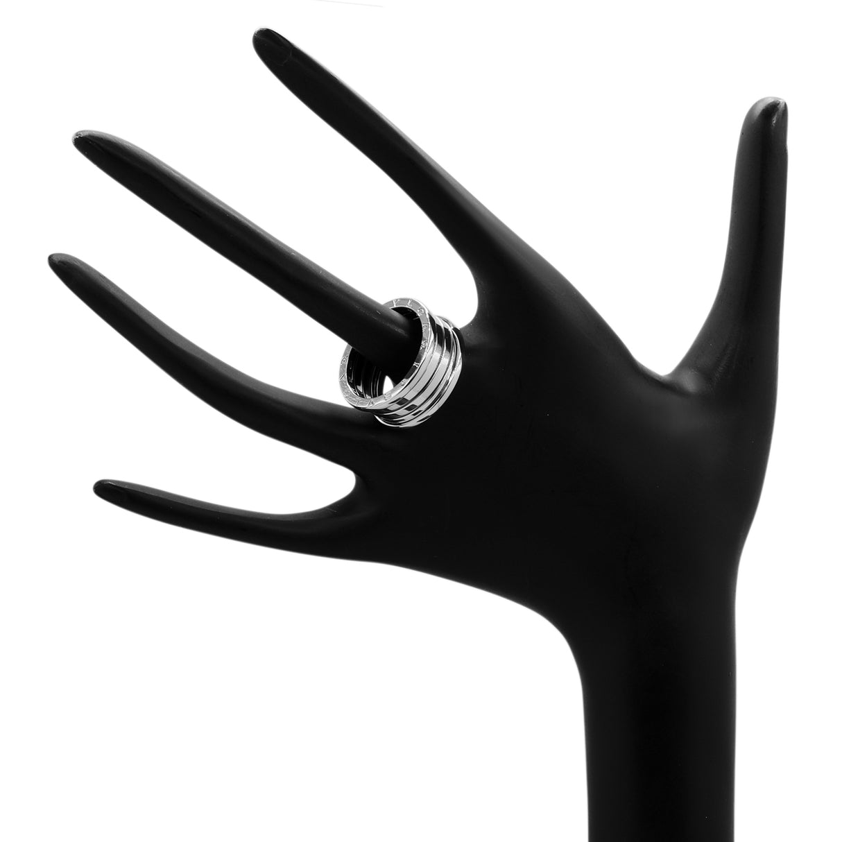 Bulgari 18K White Gold B.Zero1 Four-Band Ring Designer Jewellery Bulgari