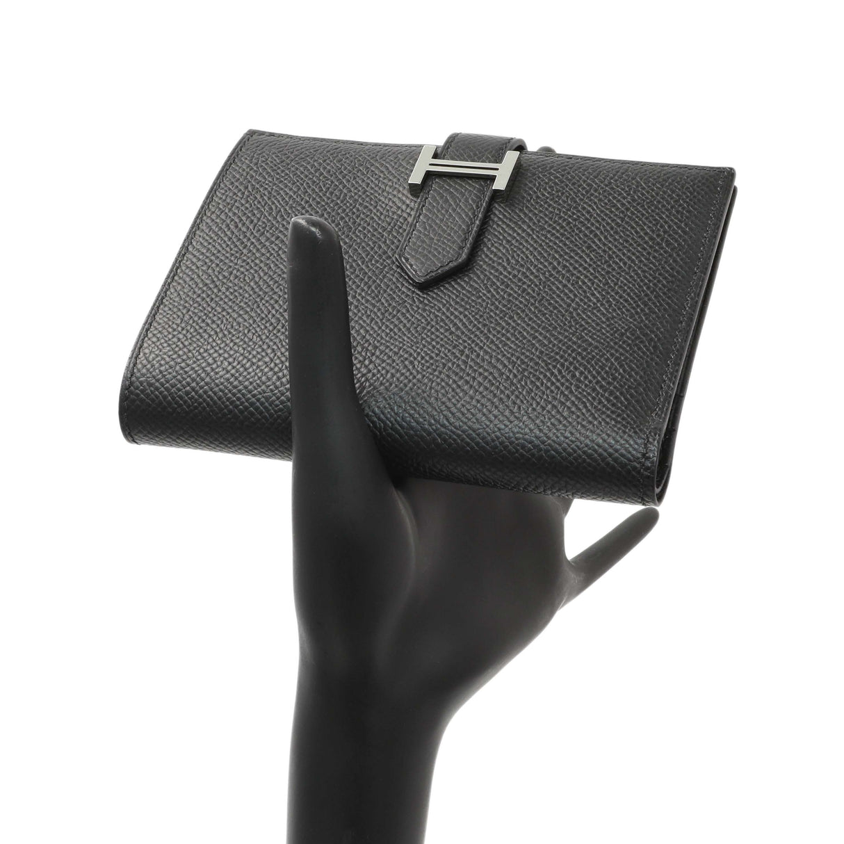 Hermes Black Epsom Bearn Compact Wallet Accessories Hermes