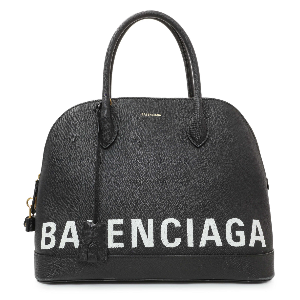 Balenciaga Black Grained Calfskin M Ville Top Handle Bag Handbags Balenciaga