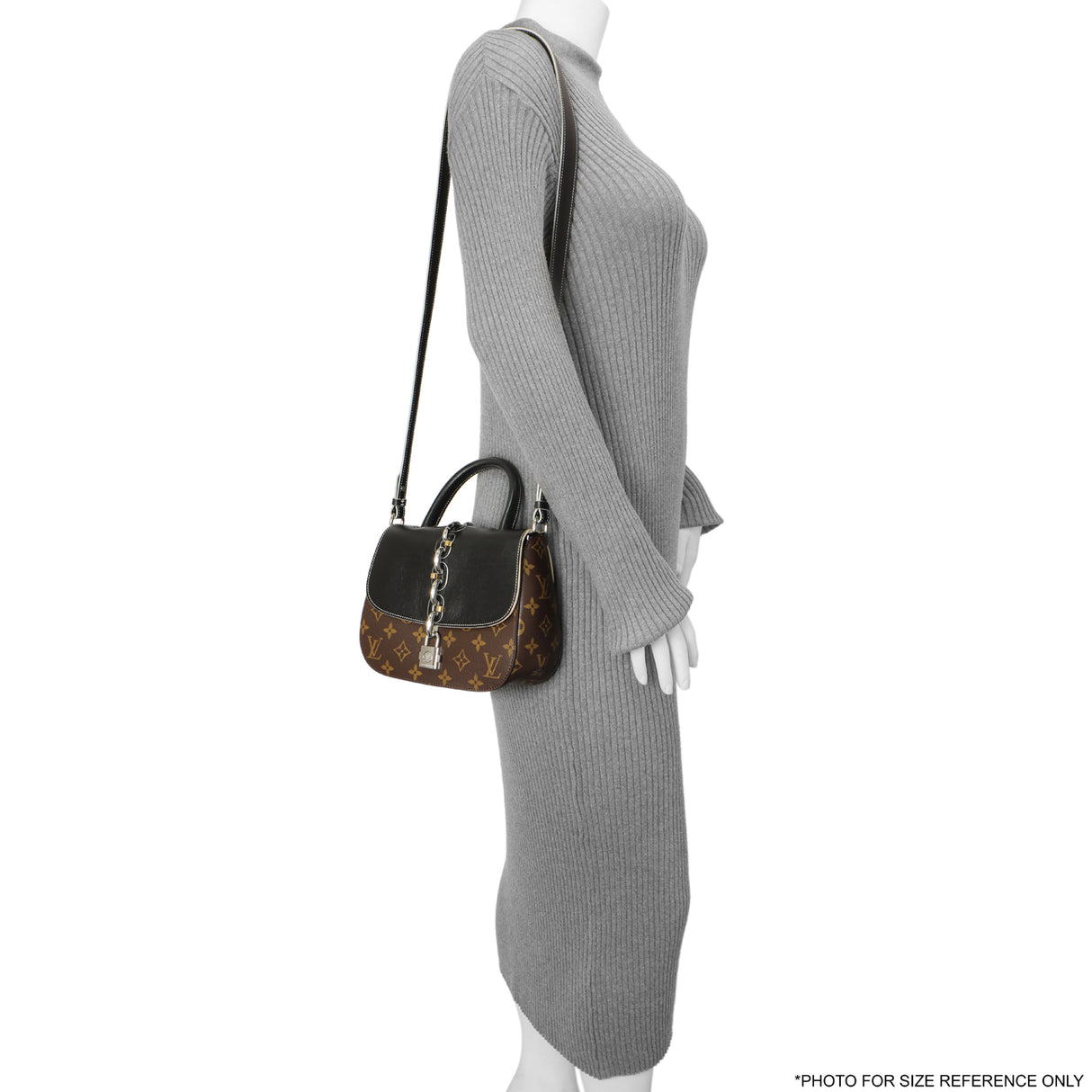 Louis Vuitton Black Calfskin Monogram Chain It PM Handbags Louis Vuitton