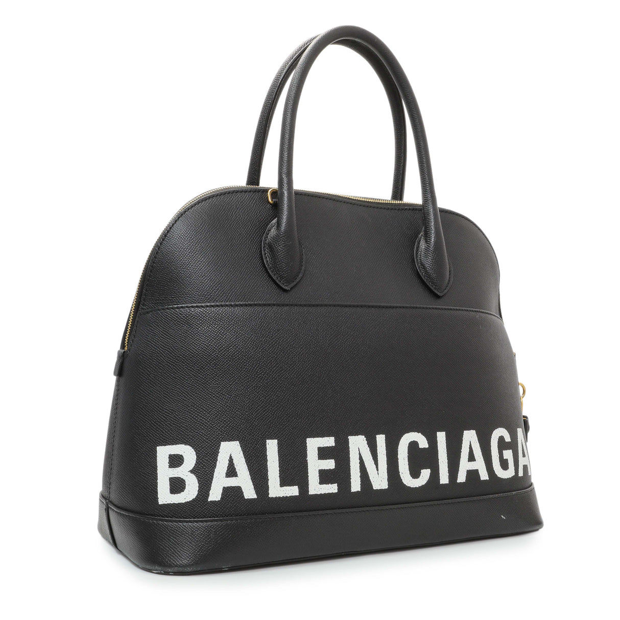 Balenciaga Black Grained Calfskin M Ville Top Handle Bag Handbags Balenciaga
