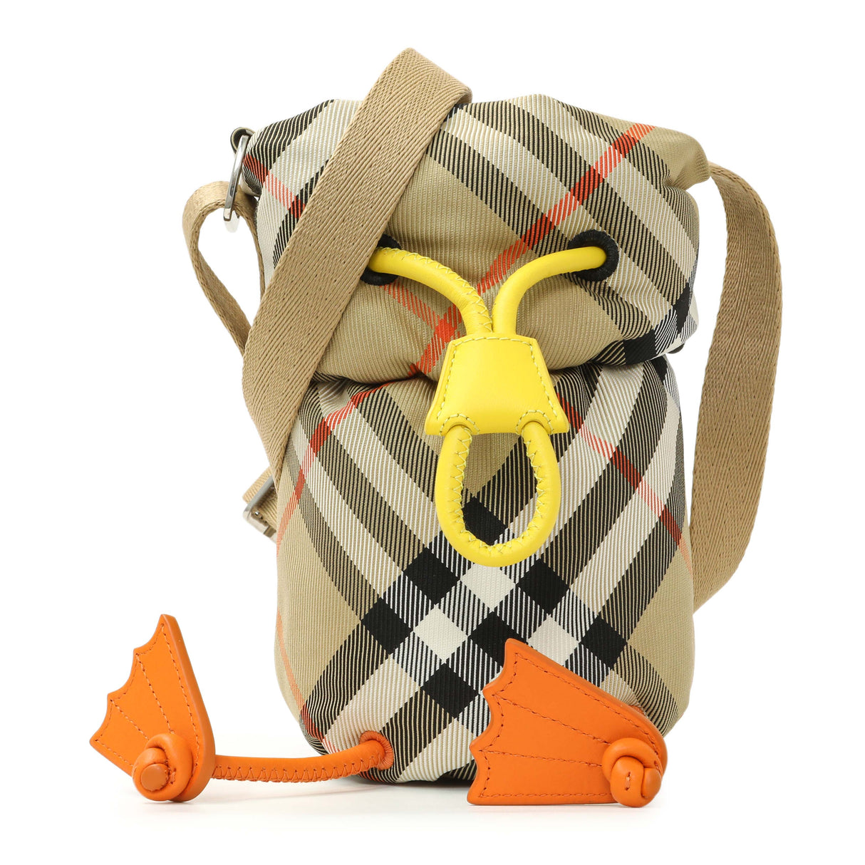 Burberry Sand Check Nylon Duck Bottle Holder Accessories Burberry
