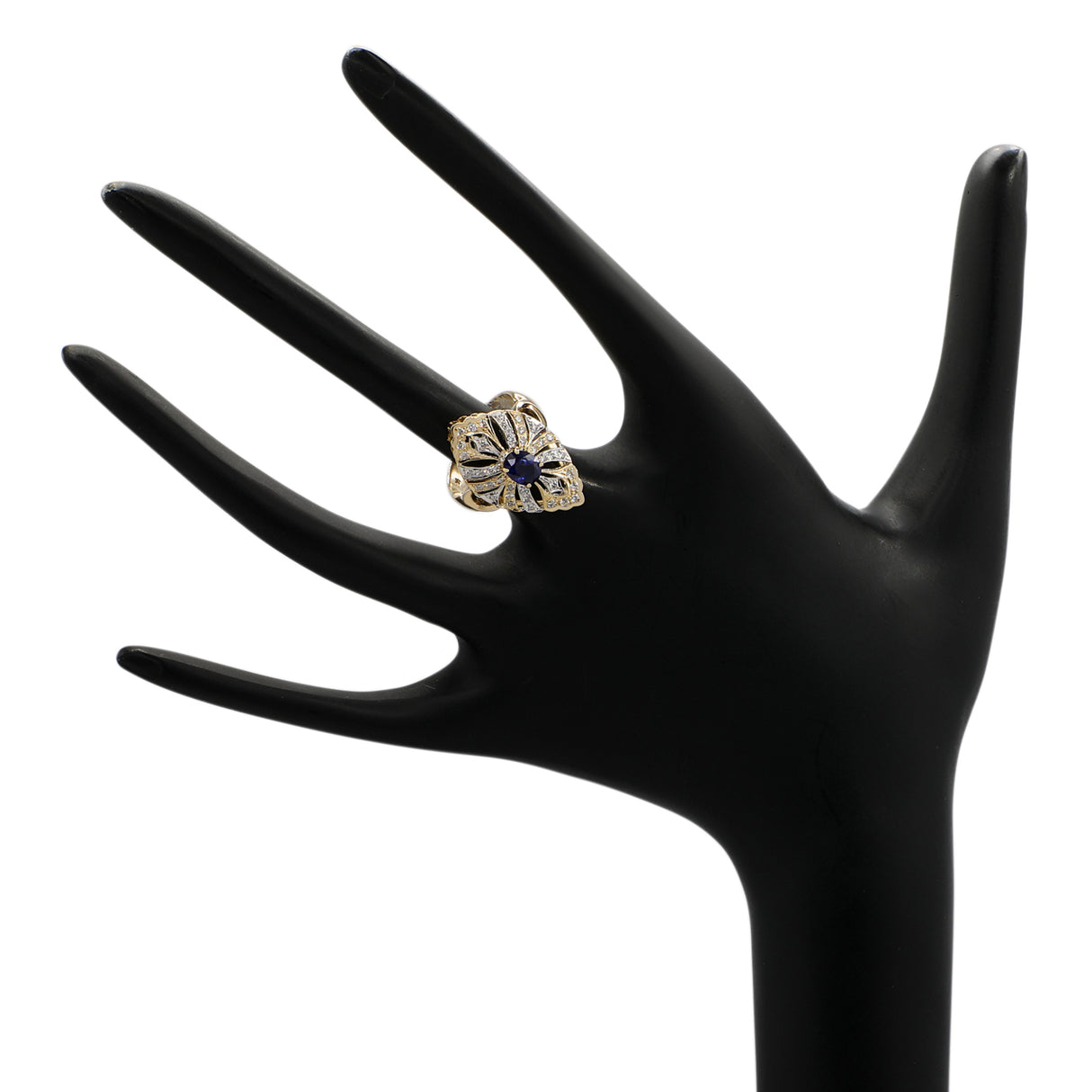 14K Yellow Gold 0.83 Carat Oval Sapphire Ring Fine Jewellery Modaselle