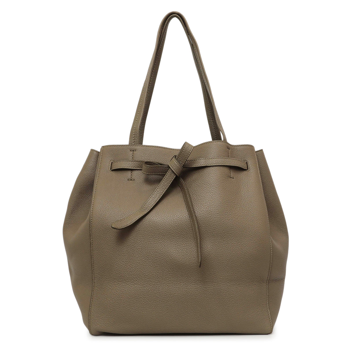 Celine Taupe Soft Grained Calfskin Small Belt Cabas Phantom Handbags Celine