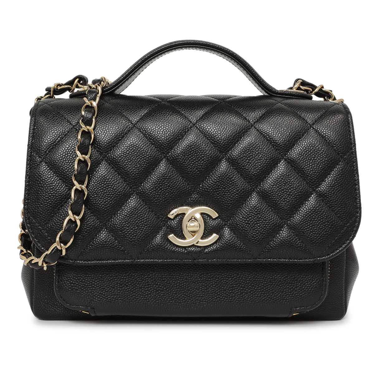 Chanel Black Caviar Medium Business Affinity Flap Handbags Chanel
