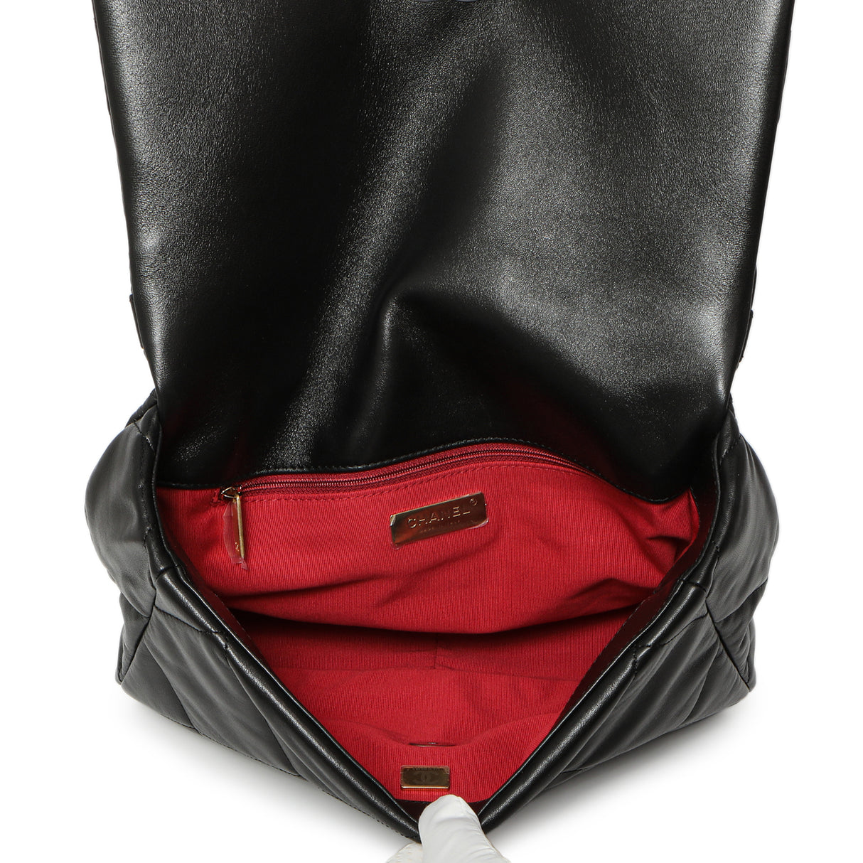 Chanel Black Quilted Lambskin Large 19 Flap Handbags Chanel