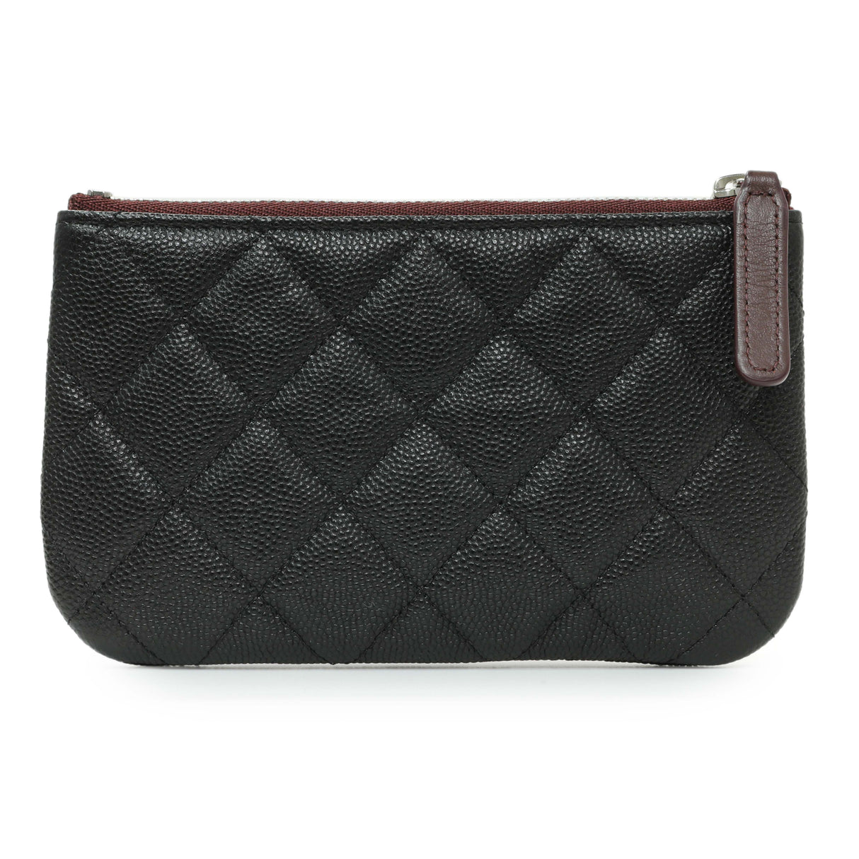 Chanel Black Quilted Caviar Small Zipped Pouch Accessories Chanel