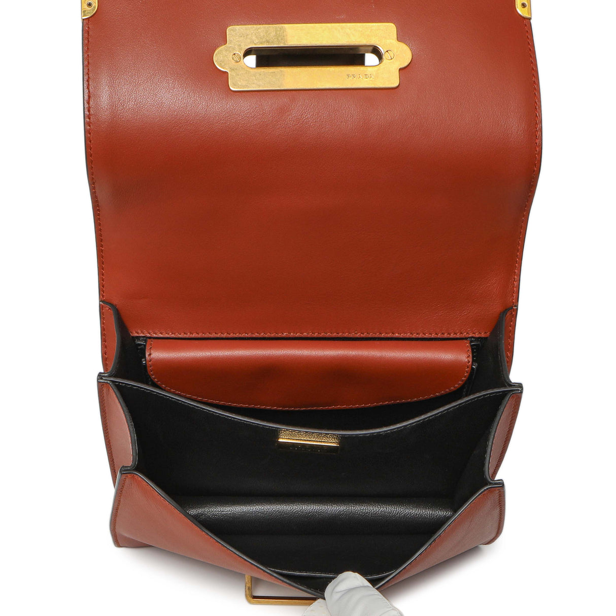 Prada Cotto Nero City Calf Saffiano Cahier Bag Handbags Prada