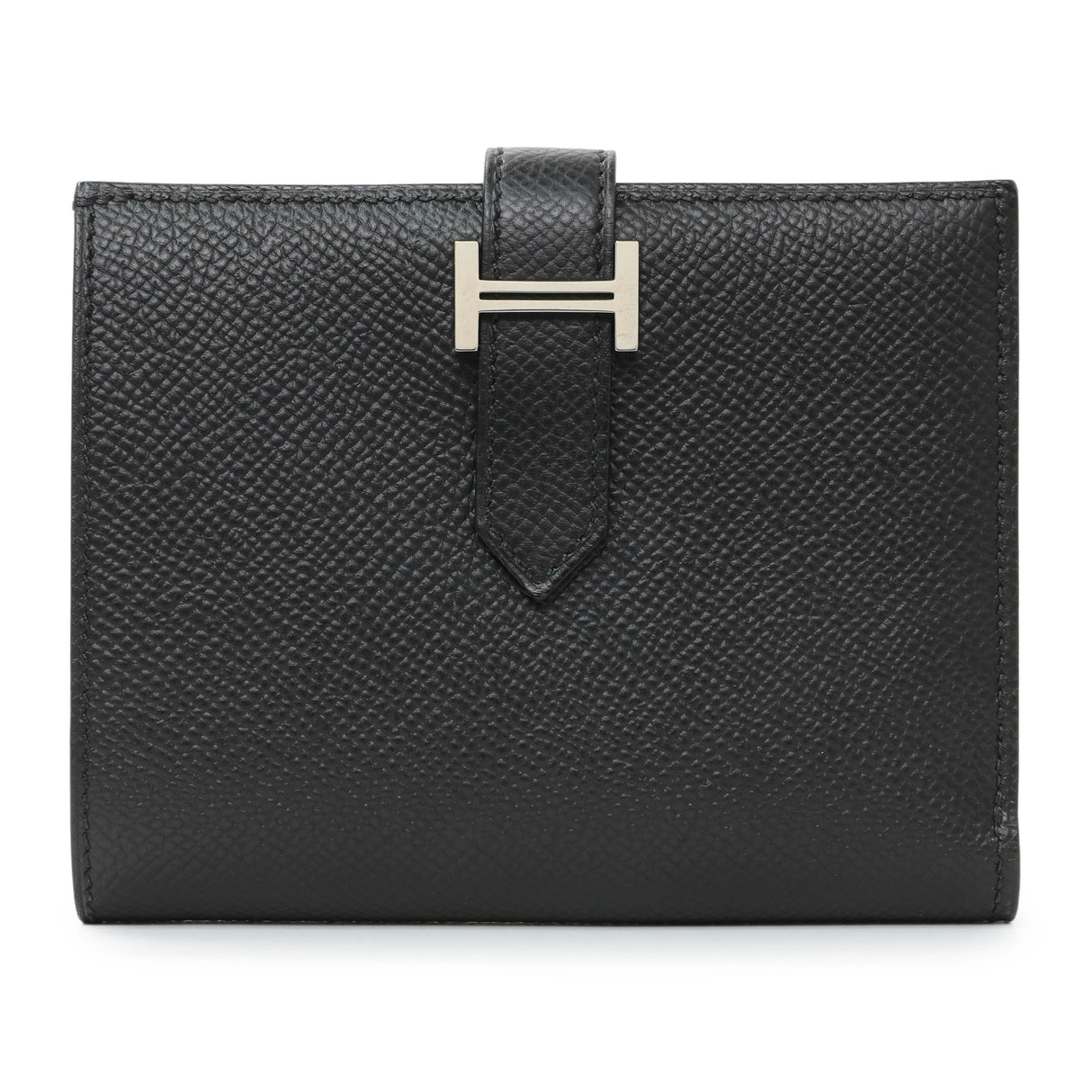 Hermes Black Epsom Bearn Compact Wallet Accessories Hermes