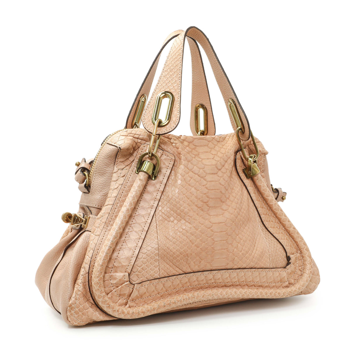 Chloe Nude Python Medium Paraty Handbags Chloe