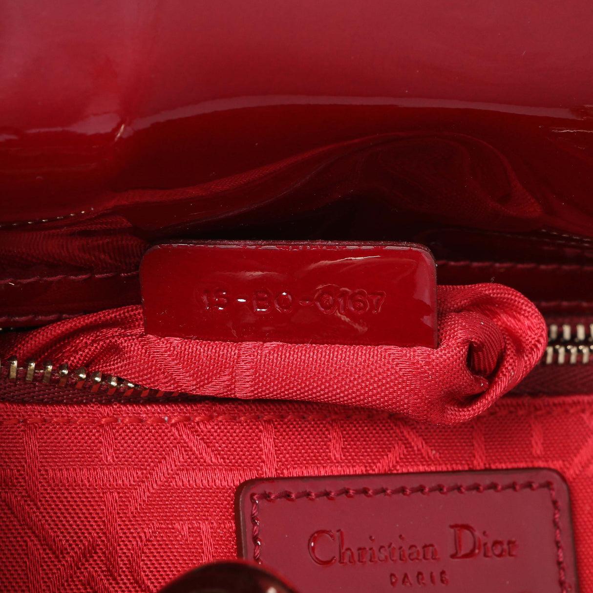 Christian Dior Cherry Red Patent Cannage Mini Lady Dior Handbags Christian Dior
