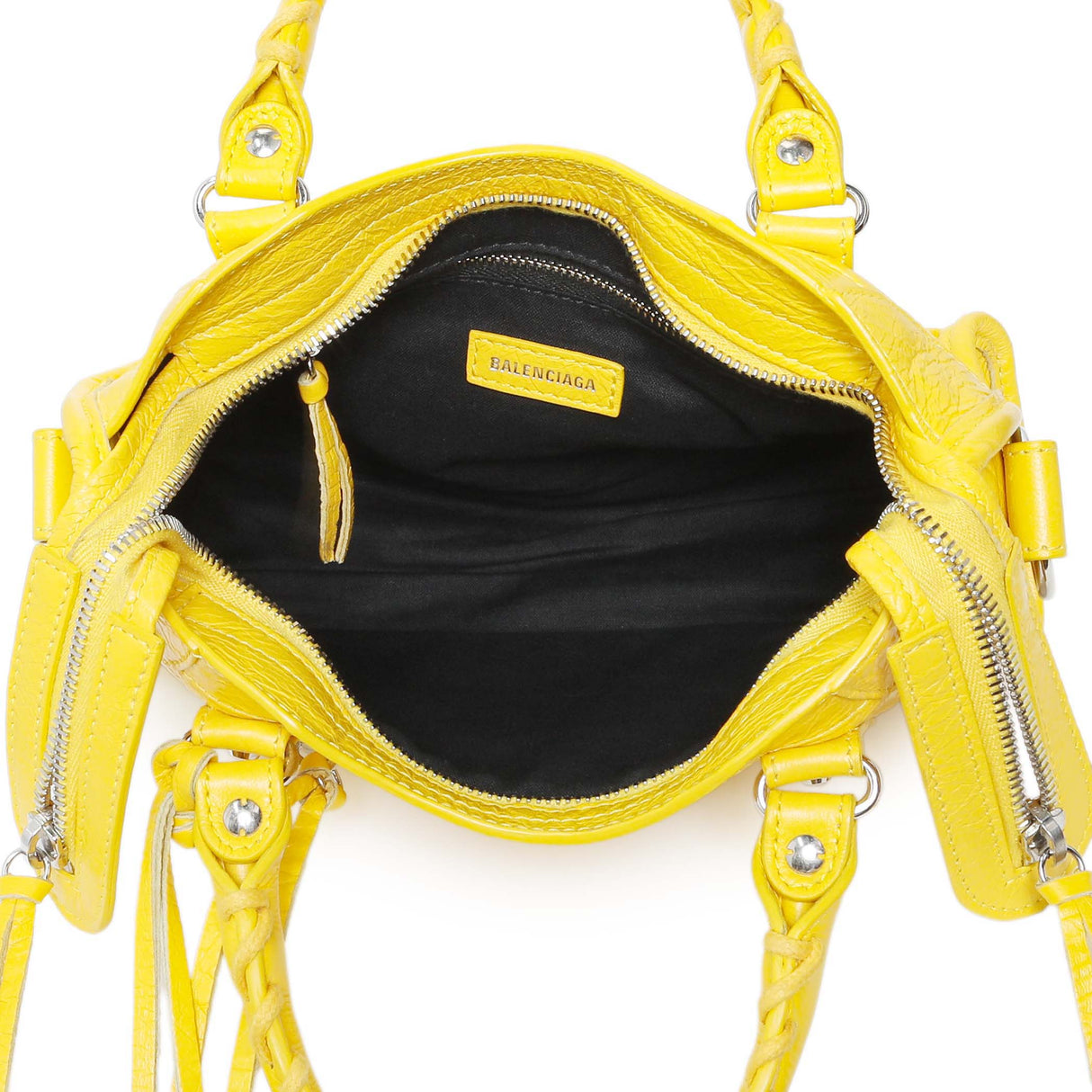 Balenciaga Yellow Agneau Classic Hardware Mini City Handbags Balenciaga