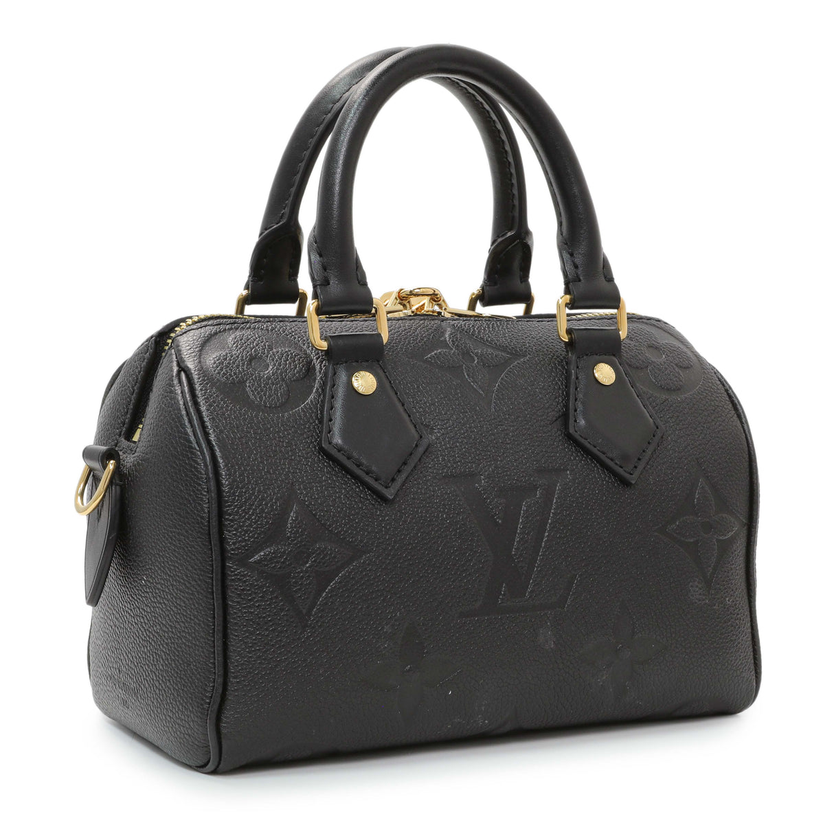 Louis Vuitton Black Empreinte Monogram Giant Speedy Bandouliere 20