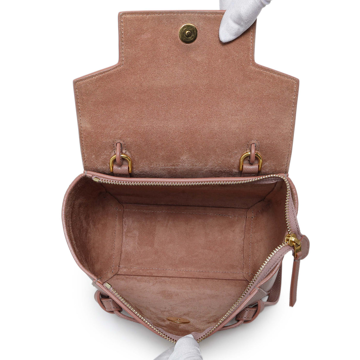 Celine Rose Grained Calfskin Nano Belt Bag Handbags Celine