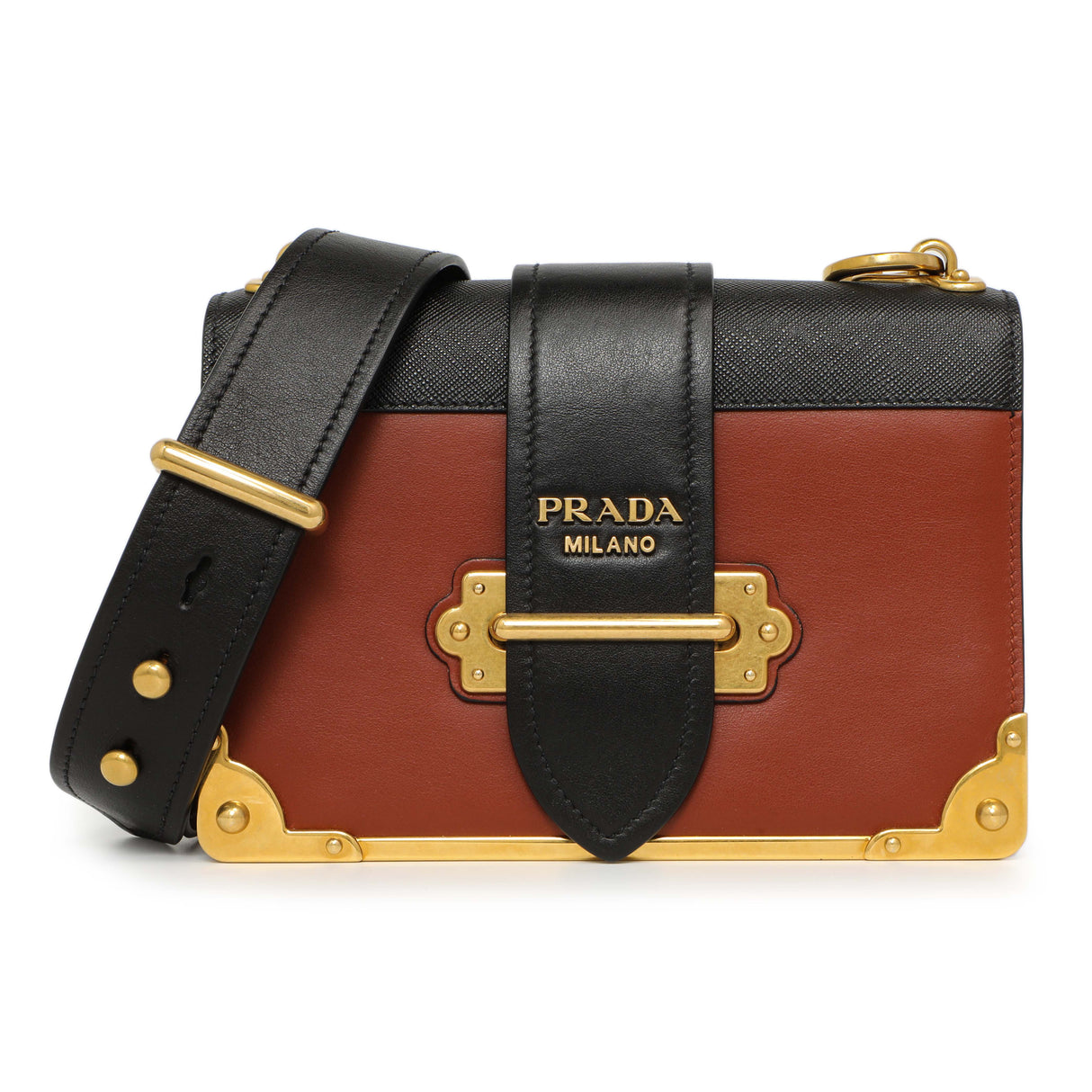 Prada Cotto Nero City Calf Saffiano Cahier Bag Handbags Prada