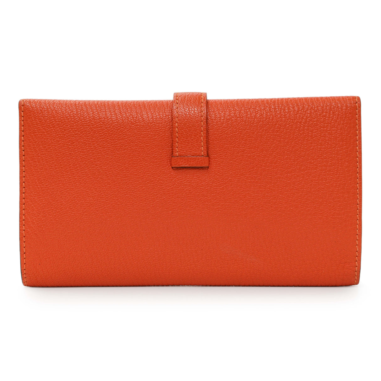 Hermes Orange Chevre Tri-Fold Bearn Wallet Accessories Hermes