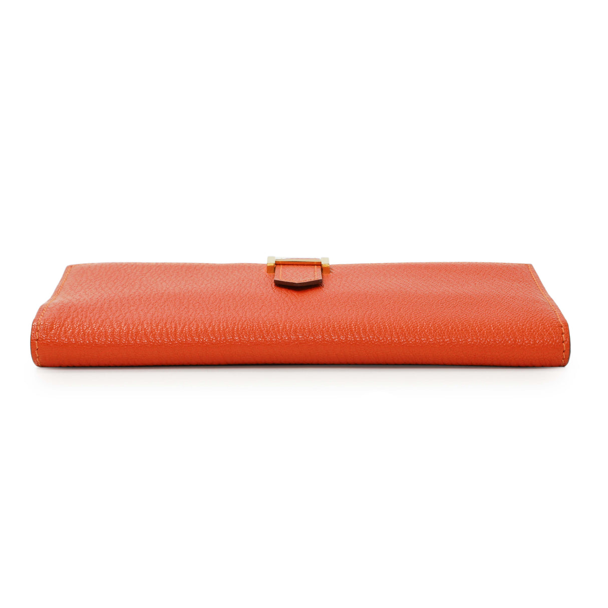 Hermes Orange Chevre Tri-Fold Bearn Wallet Accessories Hermes