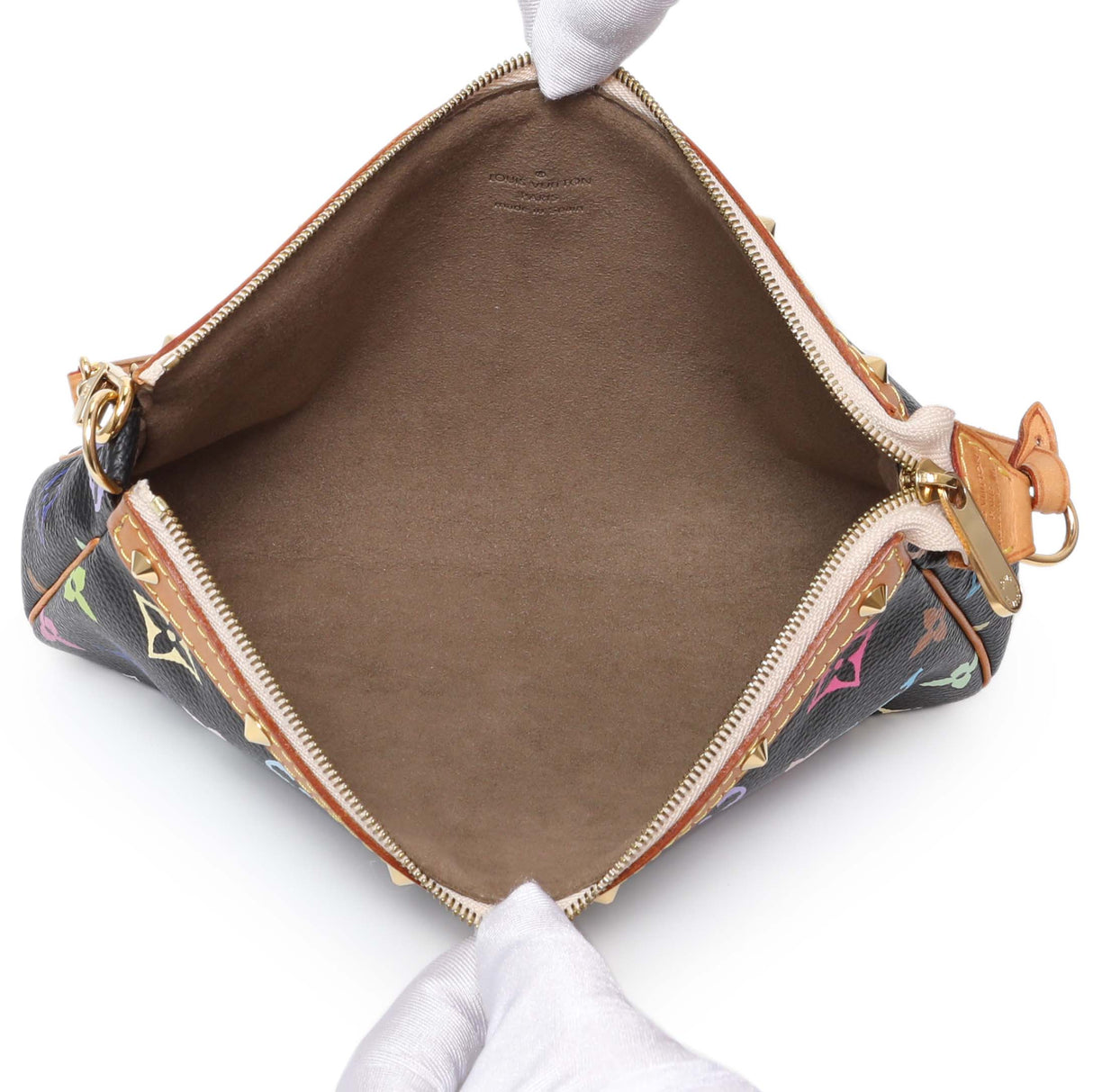 Louis Vuitton Black Monogram Multicolor Pochette Accessories Handbags Louis Vuitton