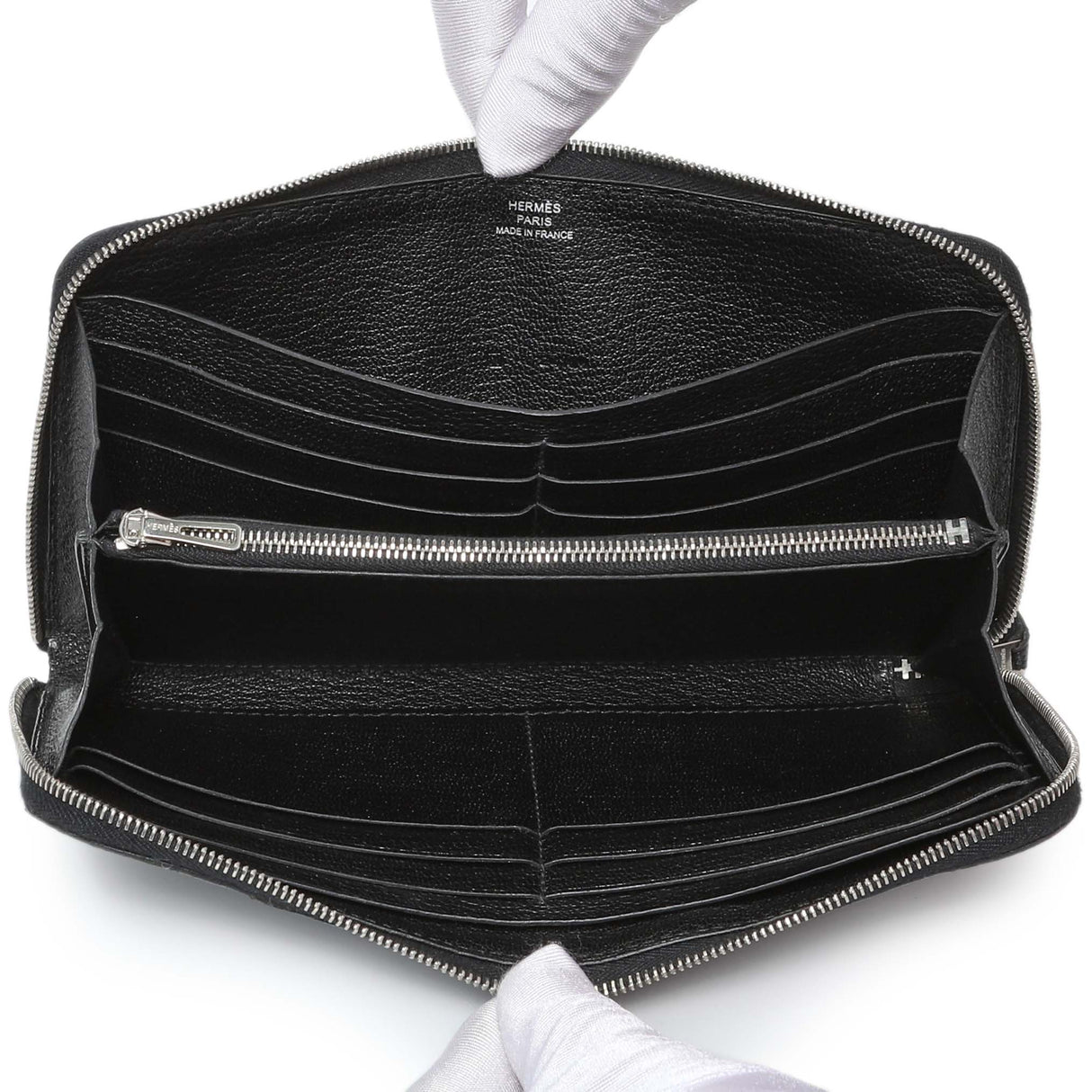 Hermes Black Chevre Azap Wallet Accessories Hermes