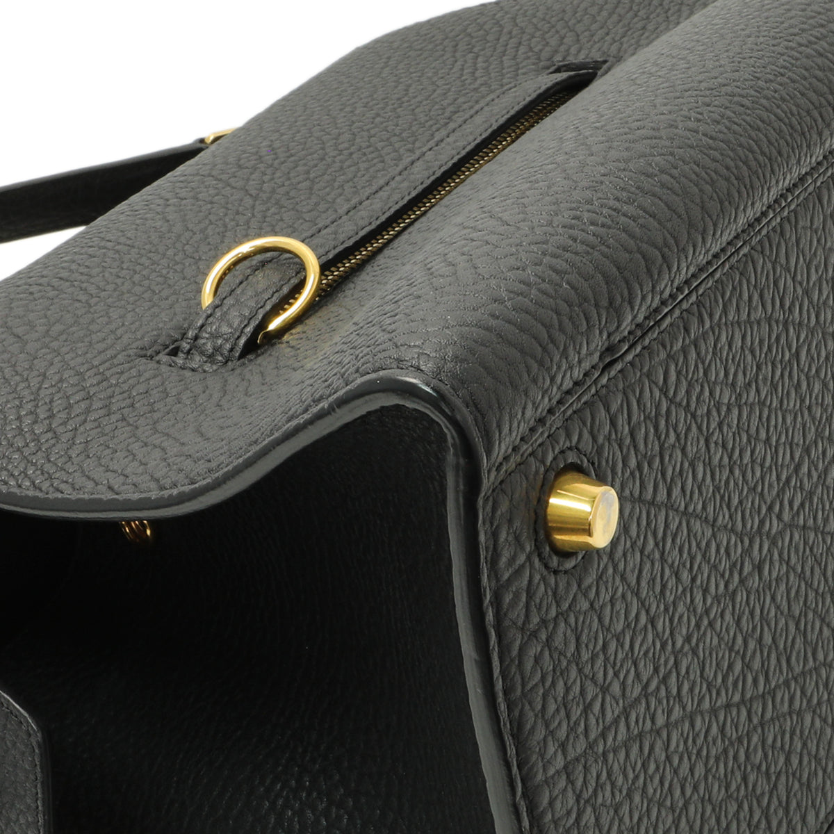 Celine Black Bullhide Calfskin Ring Bag Handbags Celine
