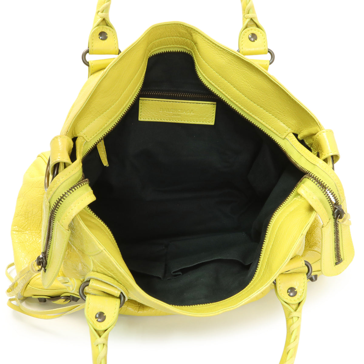 Balenciaga Lime Agneau Classic Hardware Velo Handbags Balenciaga