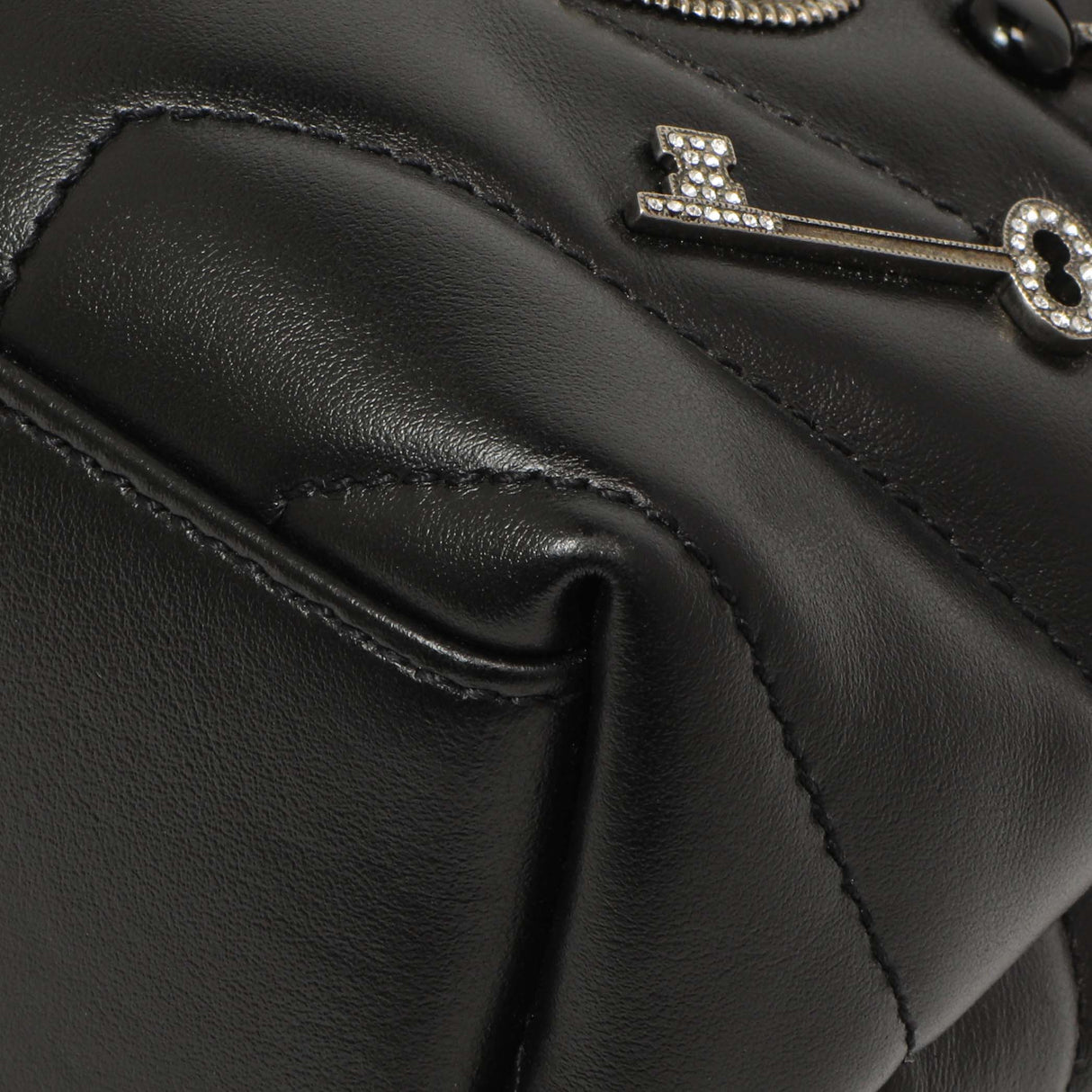 Saint Laurent Black Calfskin Y Quilted Monogram Small Charm Loulou Chain Satchel Handbags Saint Laurent