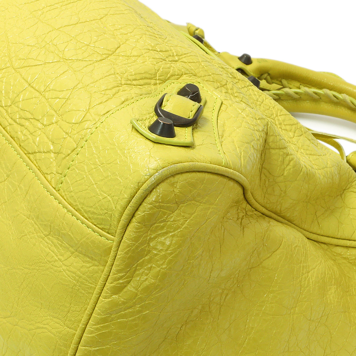Balenciaga Lime Agneau Classic Hardware Velo Handbags Balenciaga