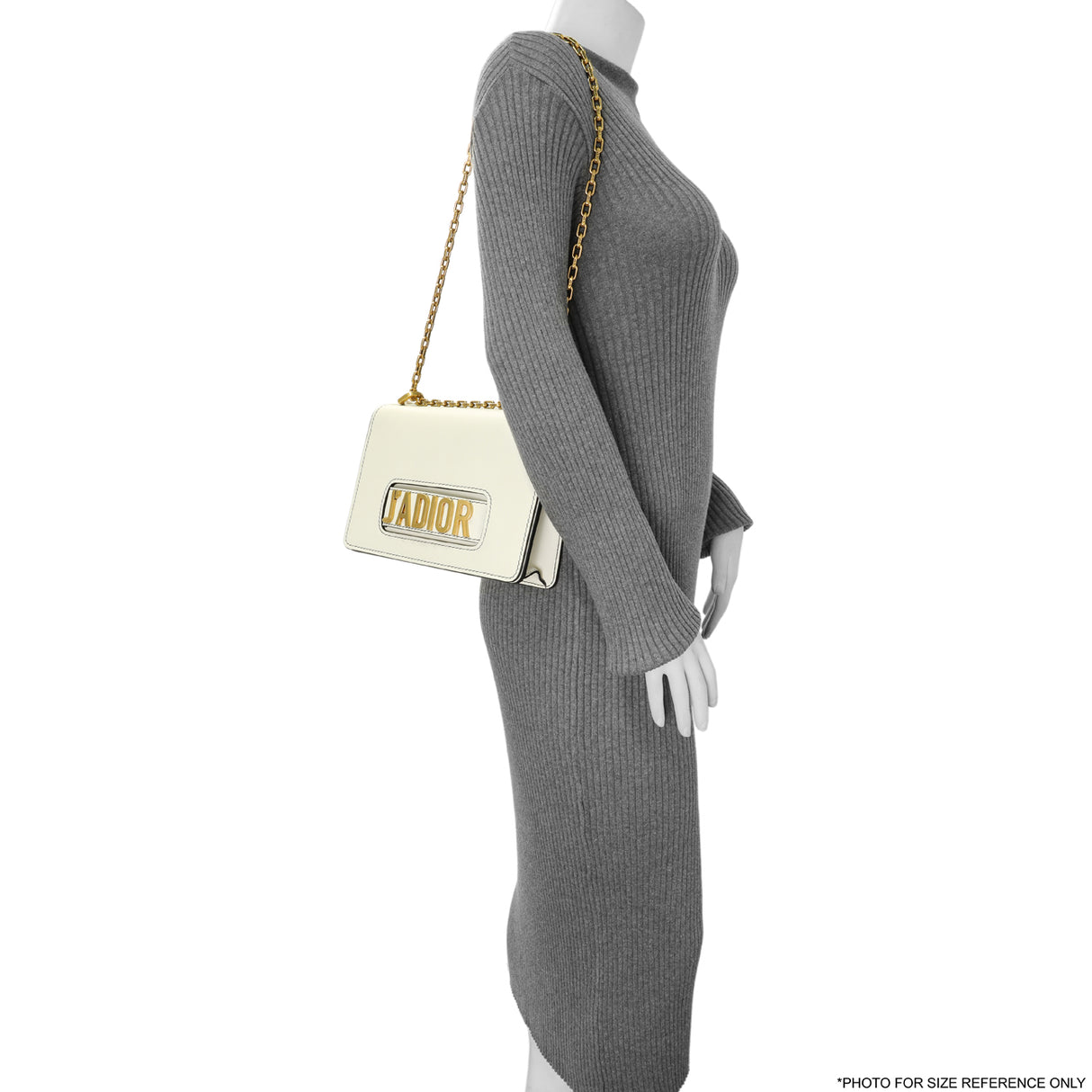 Christian Dior White Calfskin J'Adior Chain Flap Bag Handbags Christian Dior