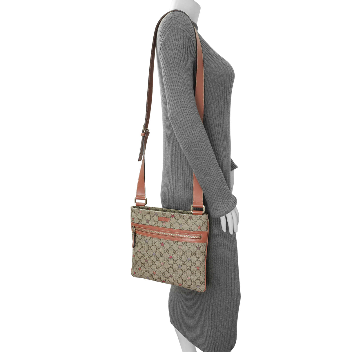 Gucci GG Supreme Stars Flat Messenger Handbags Gucci