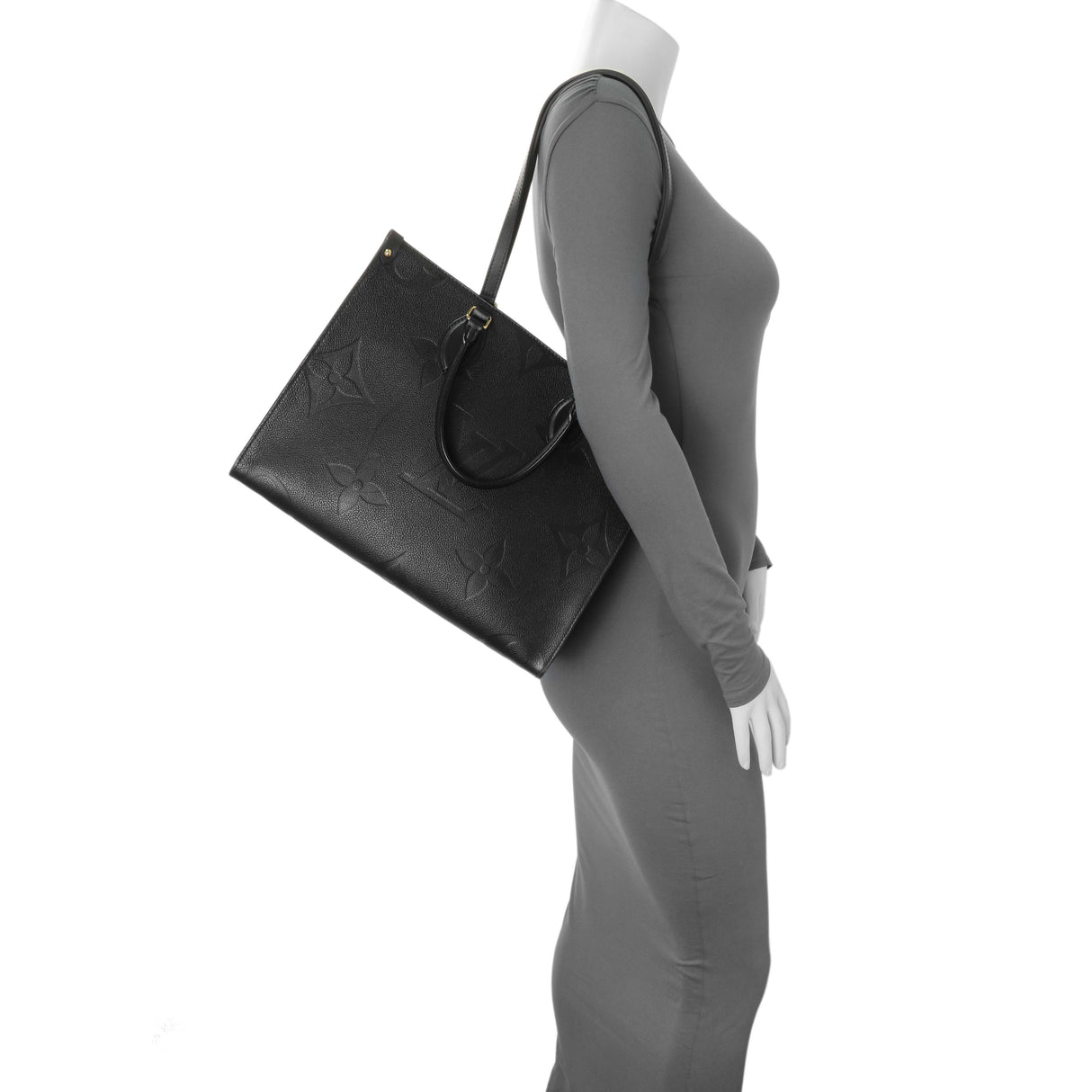 Louis Vuitton Black Empreinte Monogram Giant OnTheGo MM Handbags Louis Vuitton