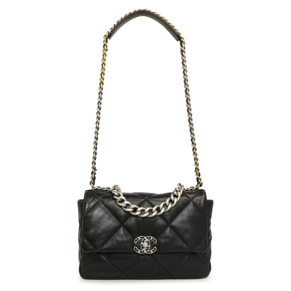 Chanel Black Quilted Lambskin Large 19 Flap Handbags Chanel