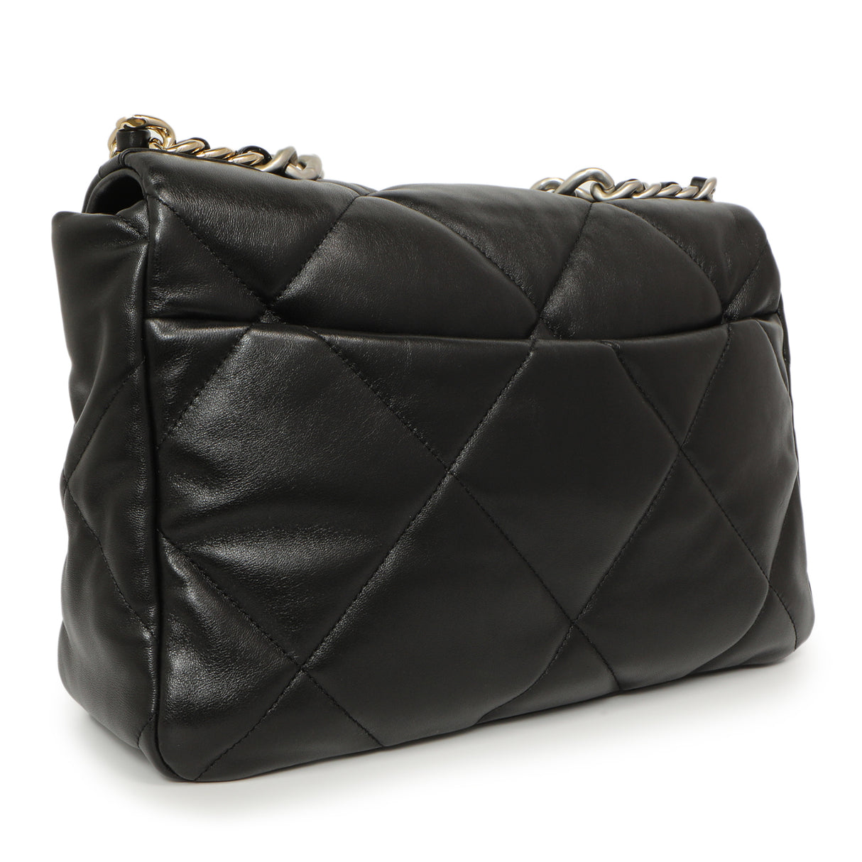 Chanel Black Quilted Lambskin Large 19 Flap Handbags Chanel
