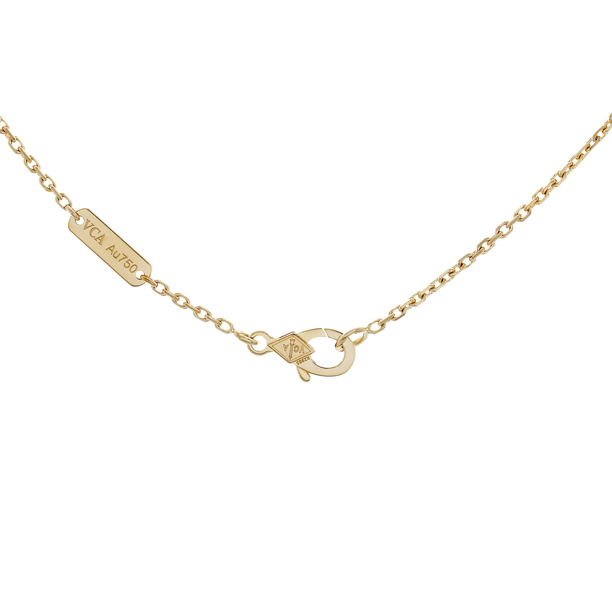 Van Cleef & Arpels 18K Yellow Gold Mother of Pearl Vintage Alhambra Pendant Necklace Designer Jewellery Van Cleef and Arpels
