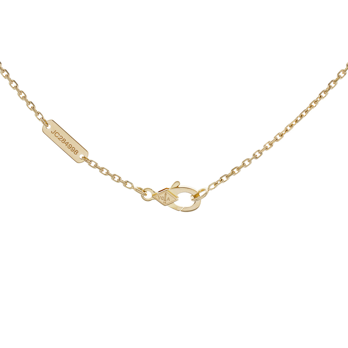 Van Cleef & Arpels 18K Yellow Gold Mother of Pearl Vintage Alhambra Pendant Necklace Designer Jewellery Van Cleef and Arpels