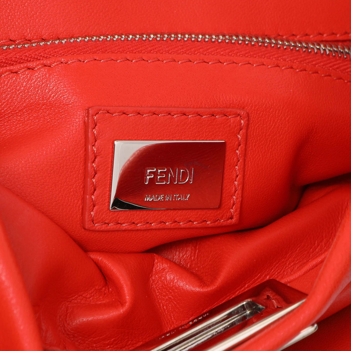 Fendi Papavero Nappa Mini Peekaboo Iconic Satchel Handbags Fendi