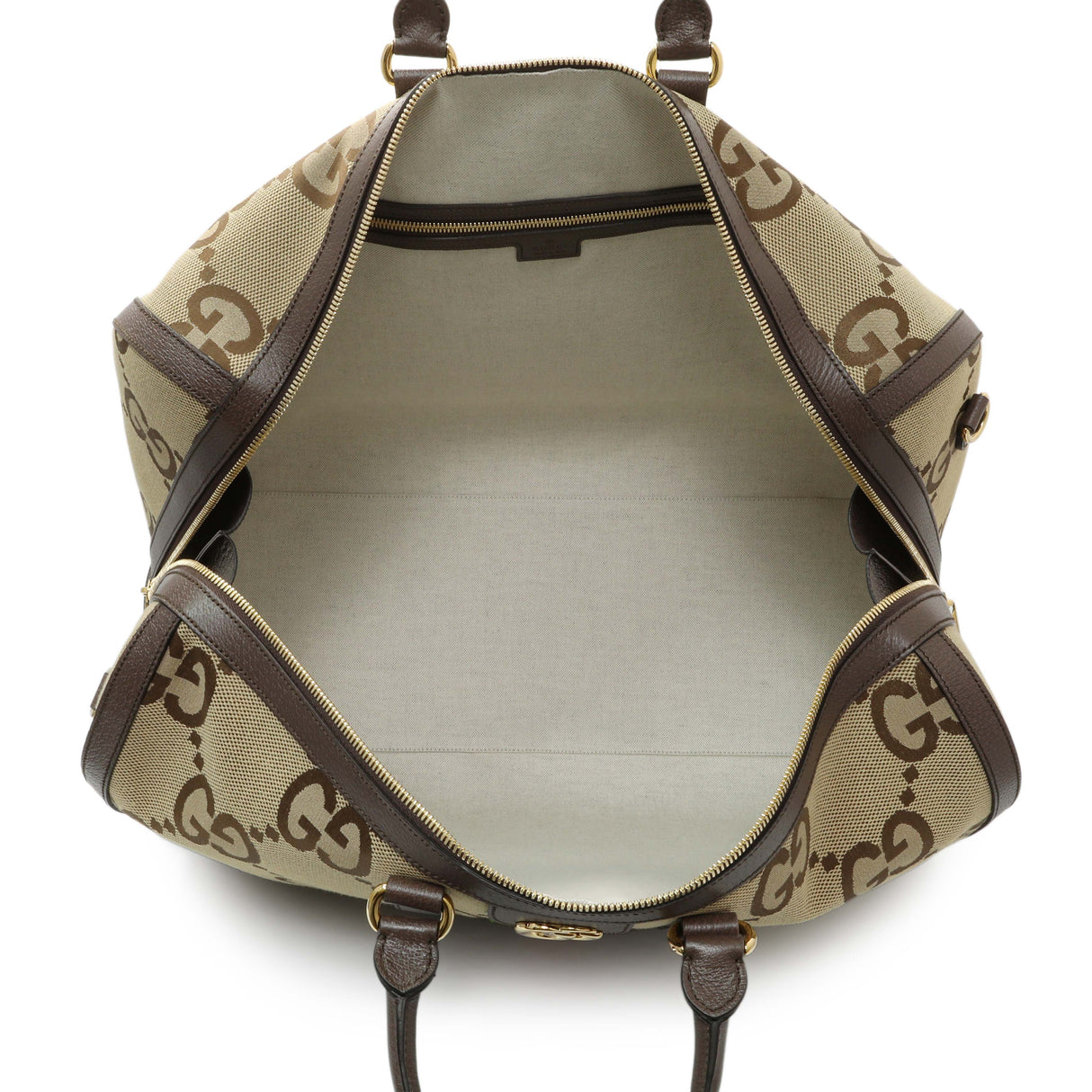 Gucci Monogram Jumbo GG Textured Dollar Calfskin Web Large Duffle Bag Handbags Gucci