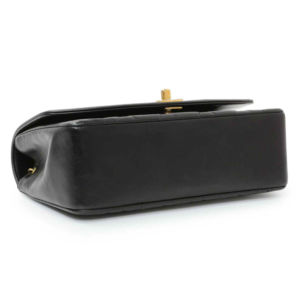 Chanel Vintage Black Quilted Lambskin Small Diana Flap Handbags Chanel