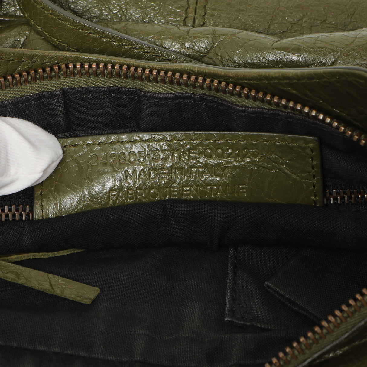 Balenciaga Olive Agneau Classic Hip Handbags Balenciaga