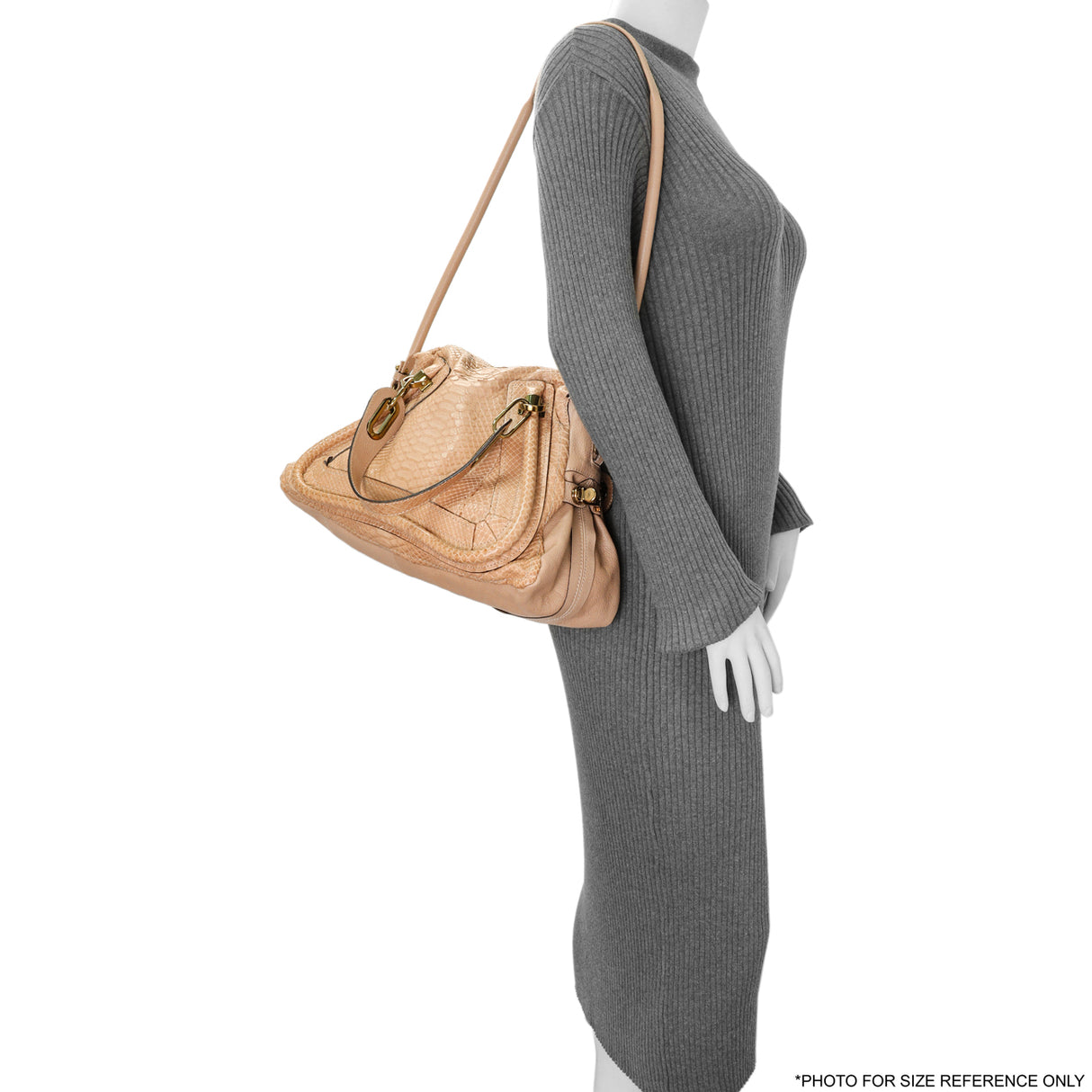 Chloe Nude Python Medium Paraty Handbags Chloe