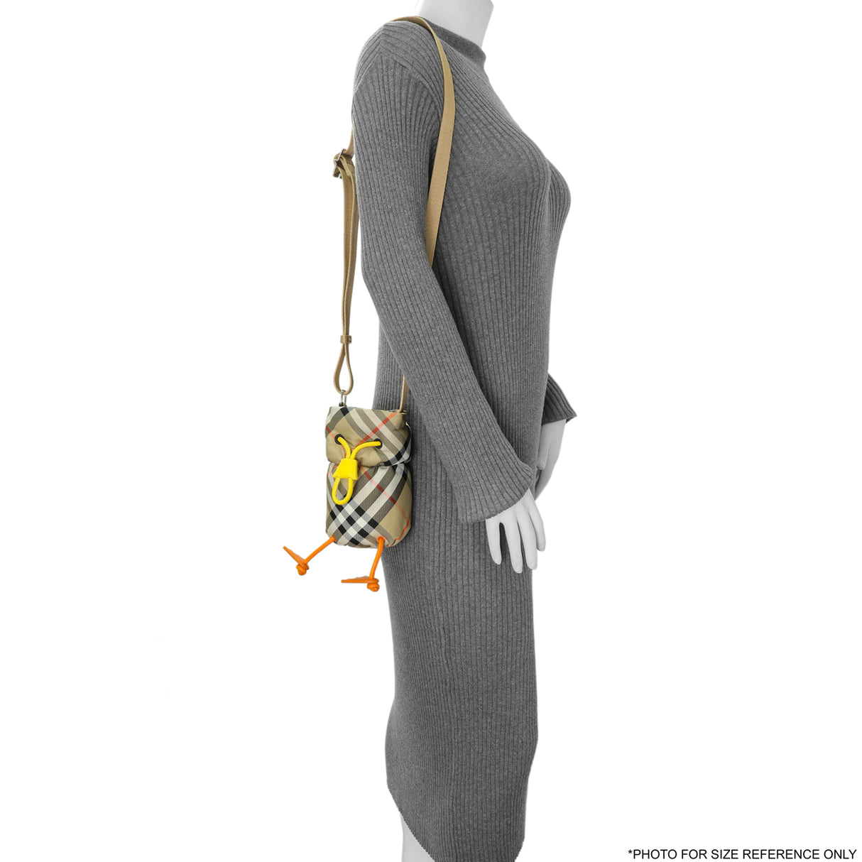 Burberry Sand Check Nylon Duck Bottle Holder Accessories Burberry