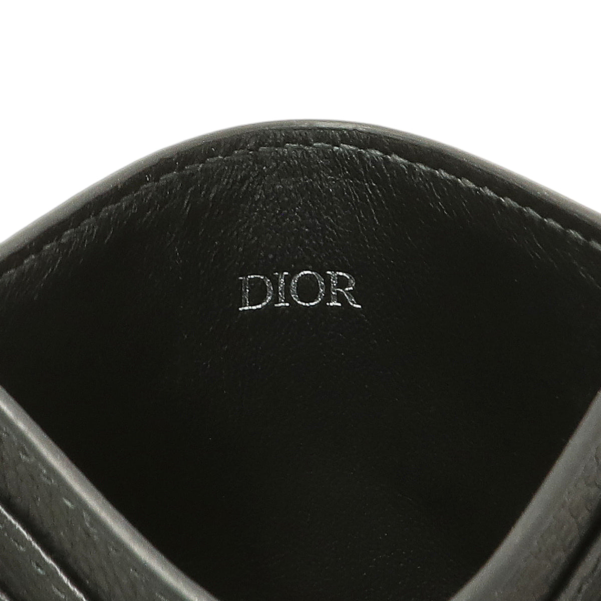 Christian Dior Black Oblique Jacquard and Grained Calfskin Card Holder Accessories Christian Dior