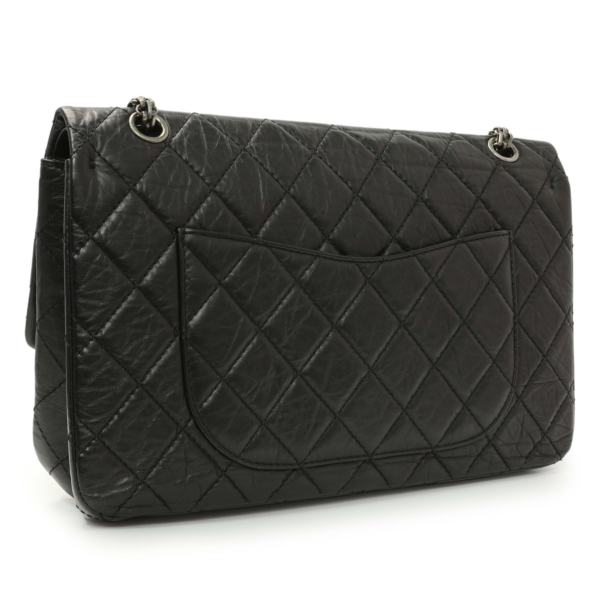 Chanel Black Quilted Aged Calfskin 2.55 Reissue 227 Flap Handbags Chanel