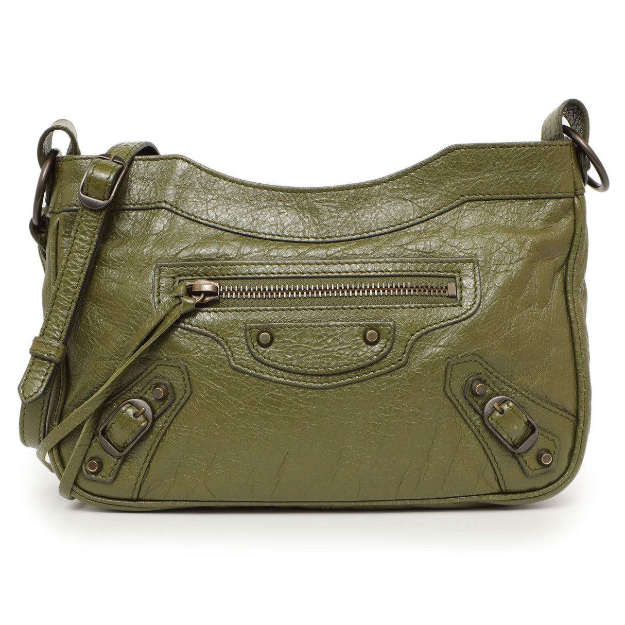 Balenciaga Olive Agneau Classic Hip Handbags Balenciaga