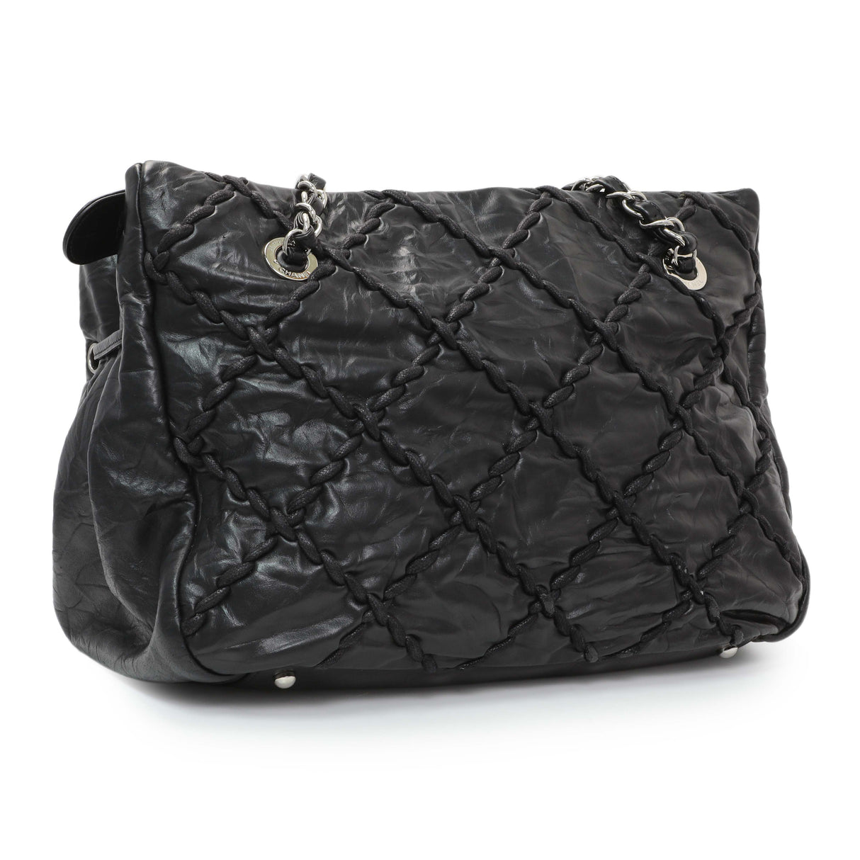 Chanel Black Calfskin Ultra Stitch Tote Handbags Chanel
