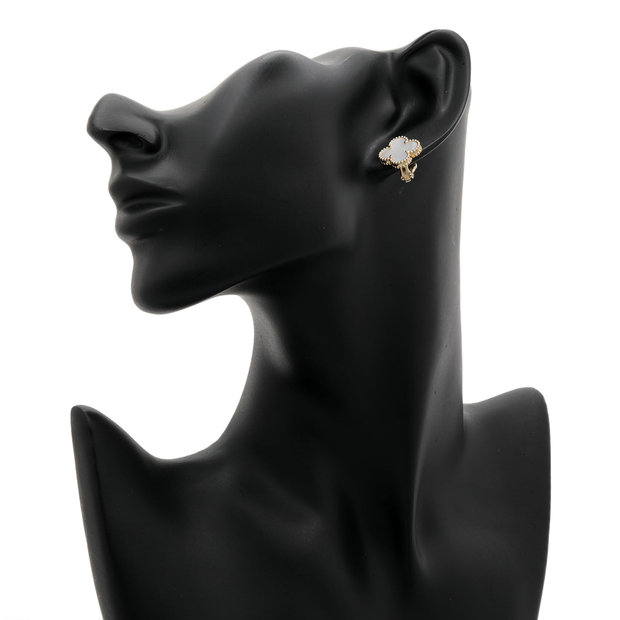 Van Cleef & Arpels 18K Yellow Gold Mother of Pearl Vintage Alhambra Earrings Designer Jewellery Van Cleef and Arpels