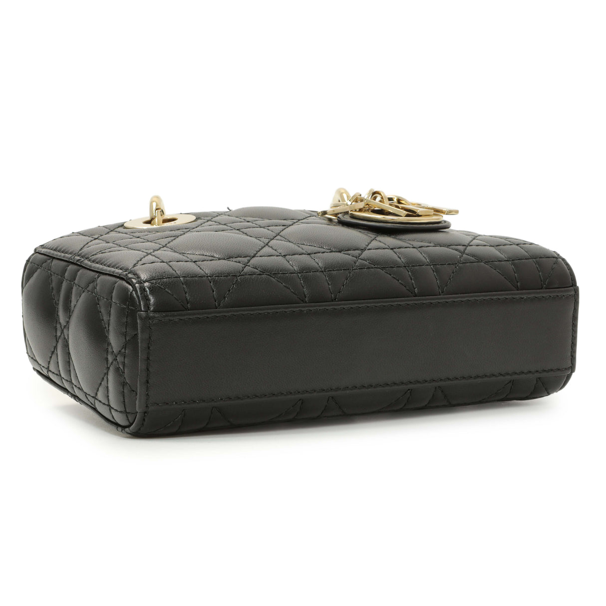 Christian Dior Black Lambskin Cannage Micro Lady D-Joy Handbags Christian Dior