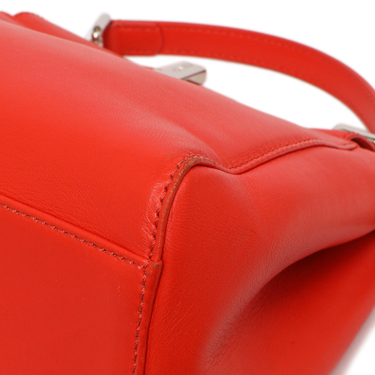 Fendi Papavero Nappa Mini Peekaboo Iconic Satchel Handbags Fendi