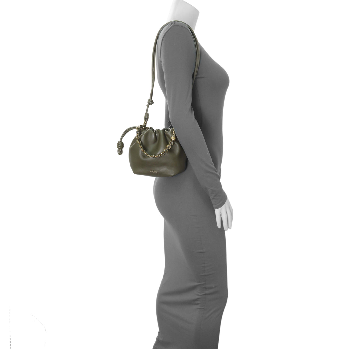 Loewe Donut Chain Mini Flamenco Knot Clutch Handbags Loewe